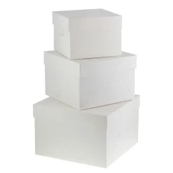 Boîte à gâteaux blanche 20.3 x 20.3 x 20 cm - Patisdécor