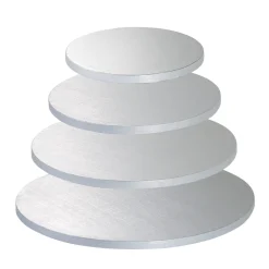 Cake drum : base épaisse pour gâteau ronde argentée 20 cm
