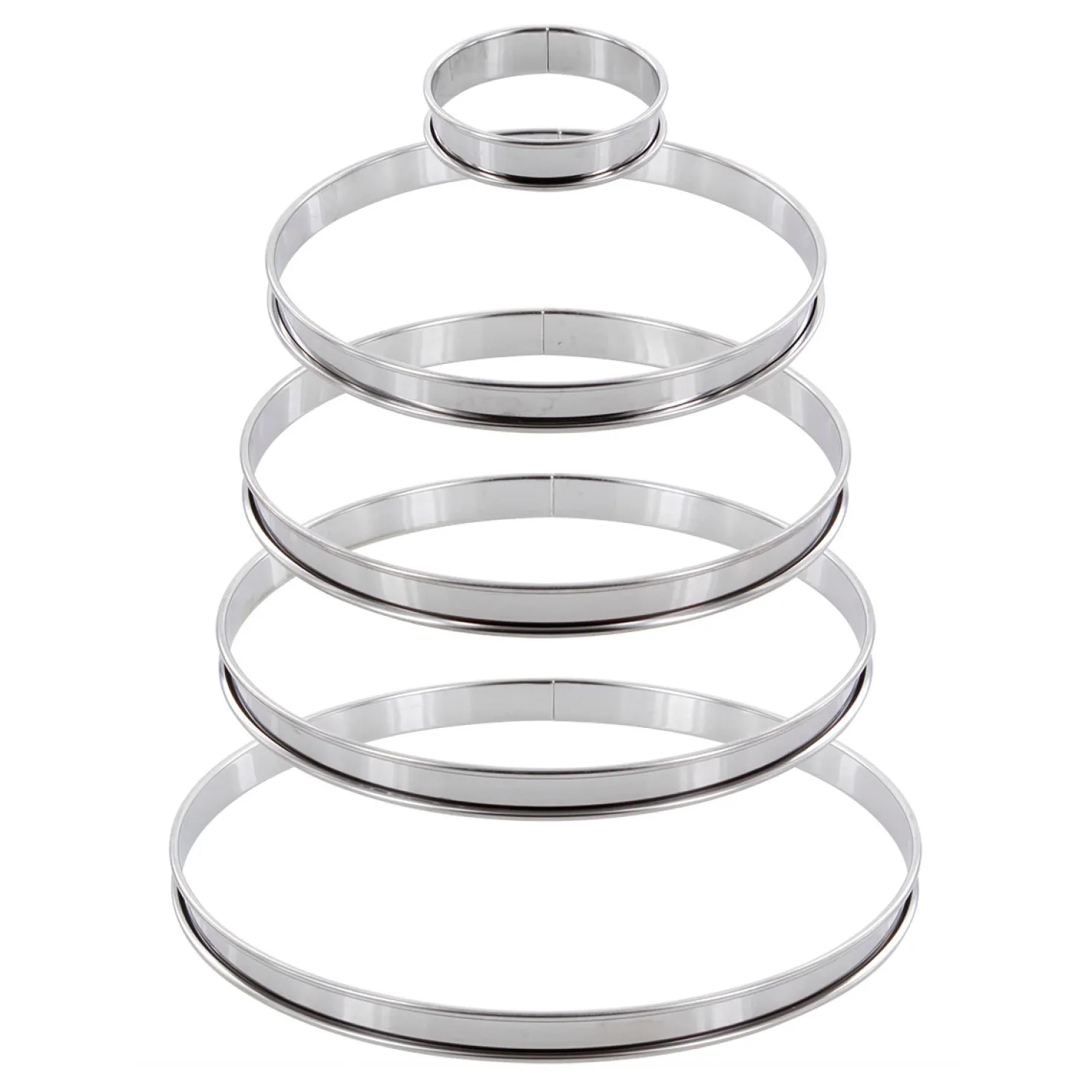 Cercle à tarte en inox 20 cm hauteur 2 cm - Alice Délice