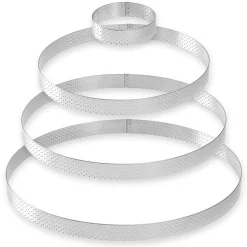 Cercle à tarte en inox perforé 4/6 parts 20.5 cm - Alice Dél