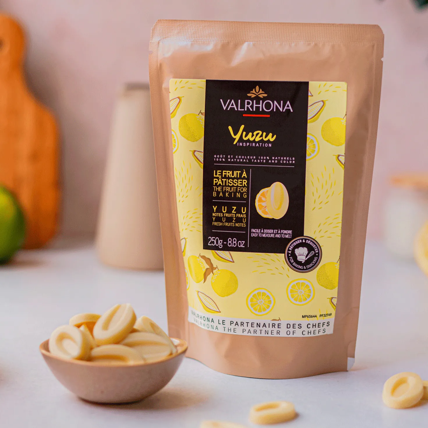 Chocolat à pâtisser inspiration yuzu 250 gr - Valrhona