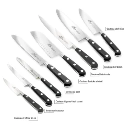 Couteau chef 20 cm Sabatier forgé - Alice Délice