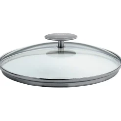 Couvercle en verre 24 cm Platine - Cristel