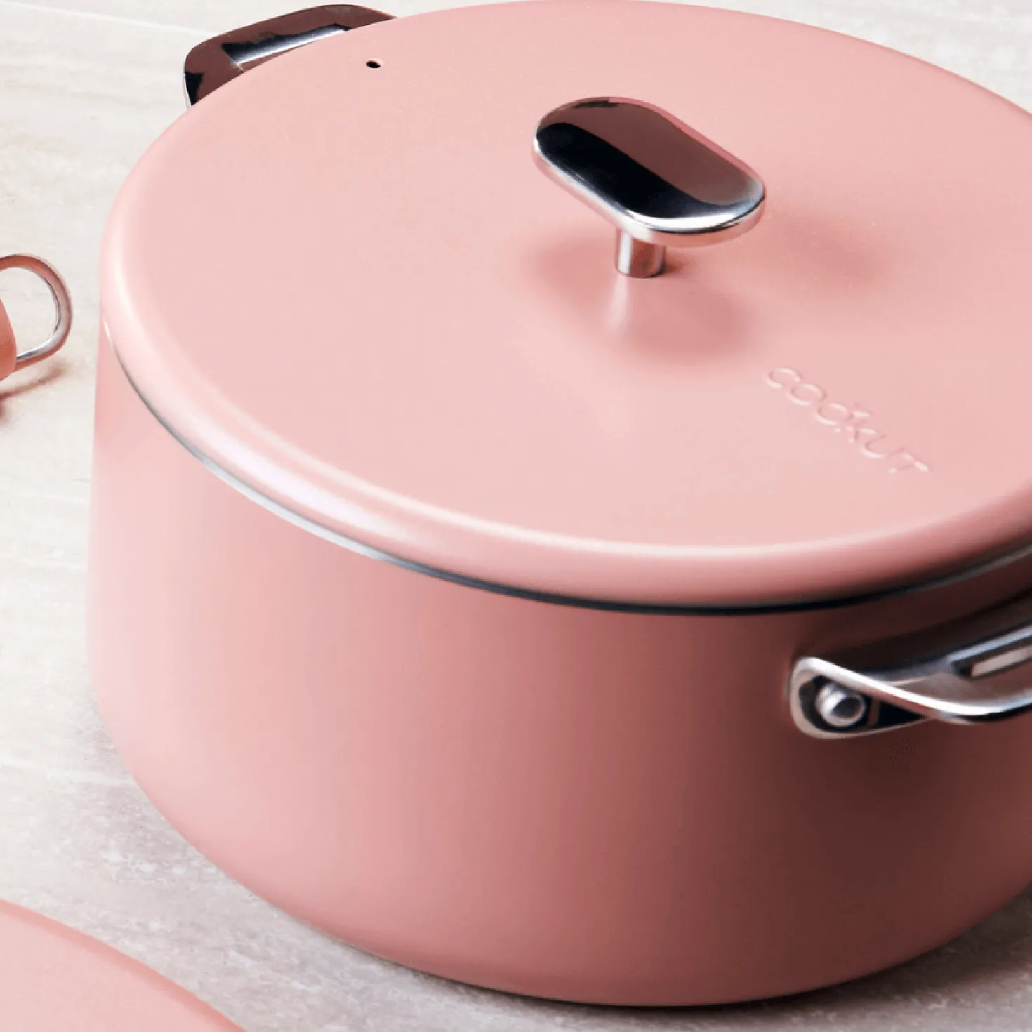 Couvercle inox Le Merveilleux 20 cm guimauve - Cookut