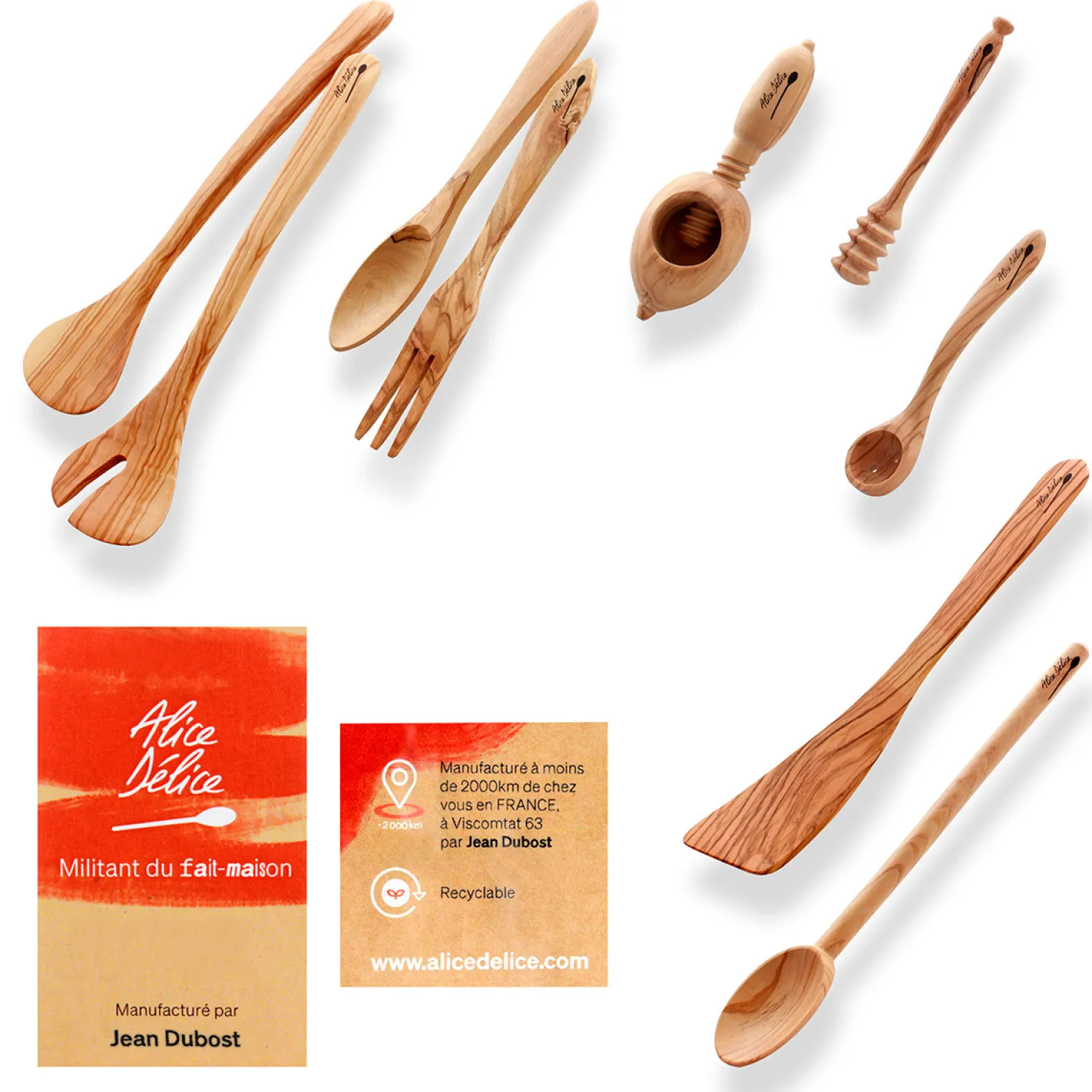 Cuillère à miel liquide en bois d´olivier 16.5 cm - Alice Dé