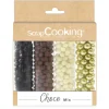 Décor à parsemer : set de décors chocolatés et dorés Choco M