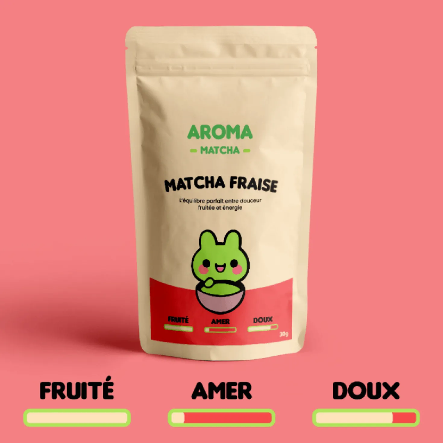 Matcha Fraise 30 gr - Aroma Matcha