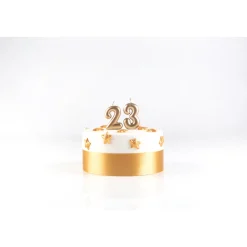 Mini bougie dorée 2 hauteur 4.5 cm