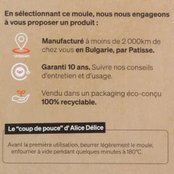 Moule à charnière en métal anti adhérent 6/8 parts 24 cm -