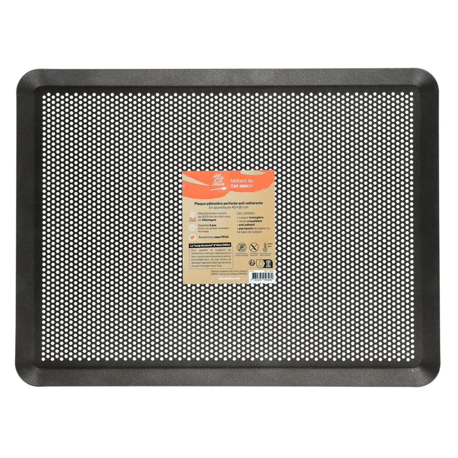 Plaque de cuisson perforée revêtue 30x40 cm - Patisdécor