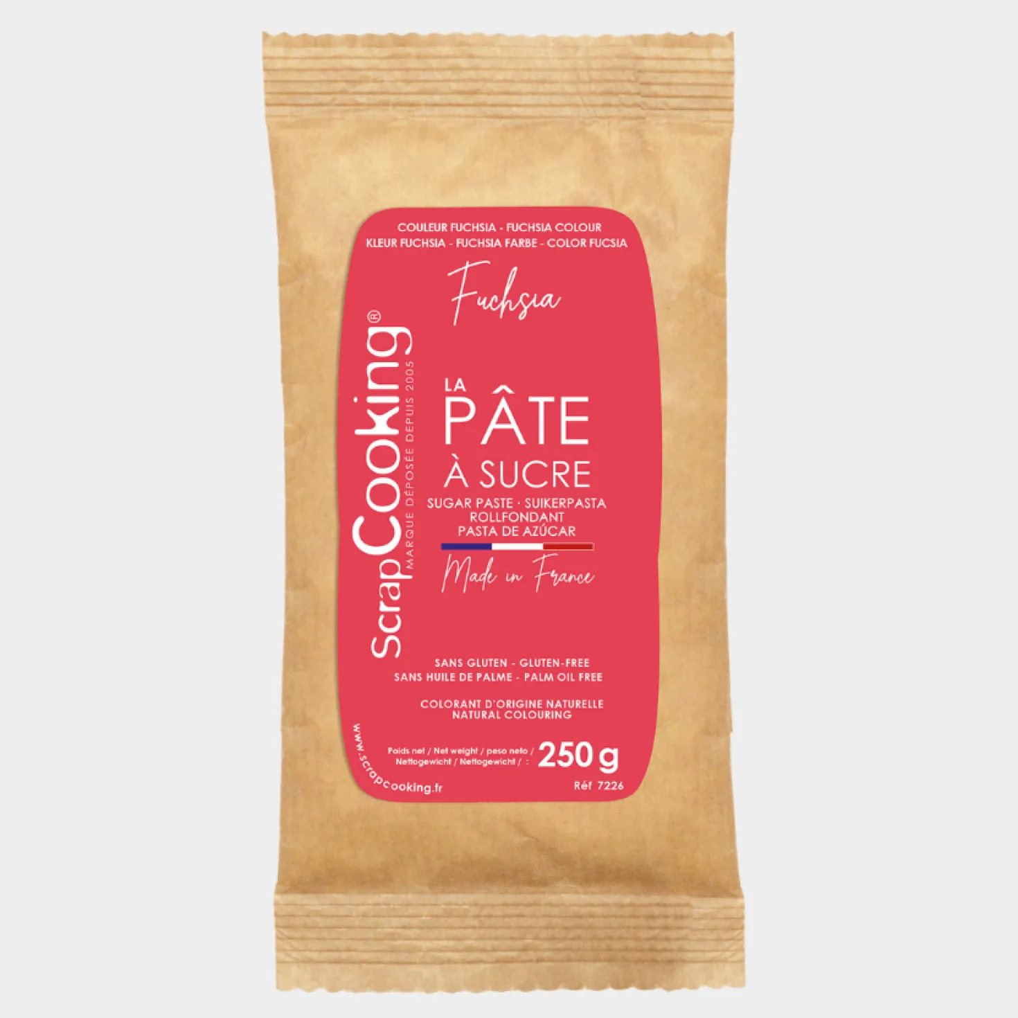 Pâte à sucre fuschia 250 gr - Scrapcooking