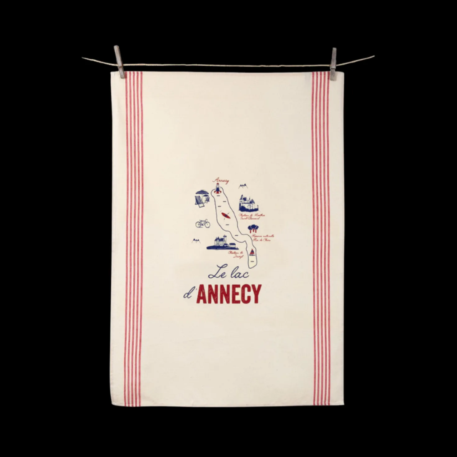 Torchon Le lac d´Annecy - Tissage de L´Ouest